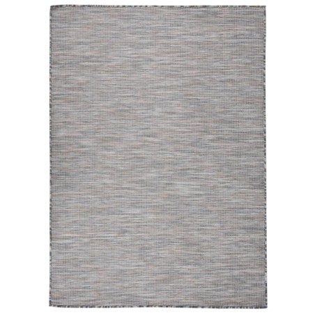 vidaXL Outdoor-Teppich Flachgewebe 200x280 cm Braun und Blau