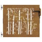 vidaXL Gartentor 85x100 cm Cortenstahl Bambus-Design vidaXL Gartentor 85x100 cm Cortenstahl Bambus-Design