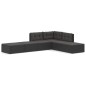 vidaXL 6-tlg. Garten-Lounge-Set mit Kissen Schwarz Poly Rattan vidaXL 6-tlg. Garten-Lounge-Set mit Kissen Schwarz Poly Rattan