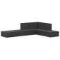 vidaXL 6-tlg. Garten-Lounge-Set mit Kissen Schwarz Poly Rattan vidaXL 6-tlg. Garten-Lounge-Set mit Kissen Schwarz Poly Rattan