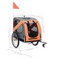vidaXL Hunde-Fahrradanhänger Orange und Grau vidaXL Hunde-Fahrradanhänger Orange und Grau