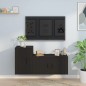 vidaXL 2-tlg. TV-Schrank-Set Schwarz Holzwerkstoff vidaXL 2-tlg. TV-Schrank-Set Schwarz Holzwerkstoff