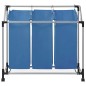 vidaXL Wäschesortierer mit 3 Taschen Blau Stahl vidaXL Wäschesortierer mit 3 Taschen Blau Stahl