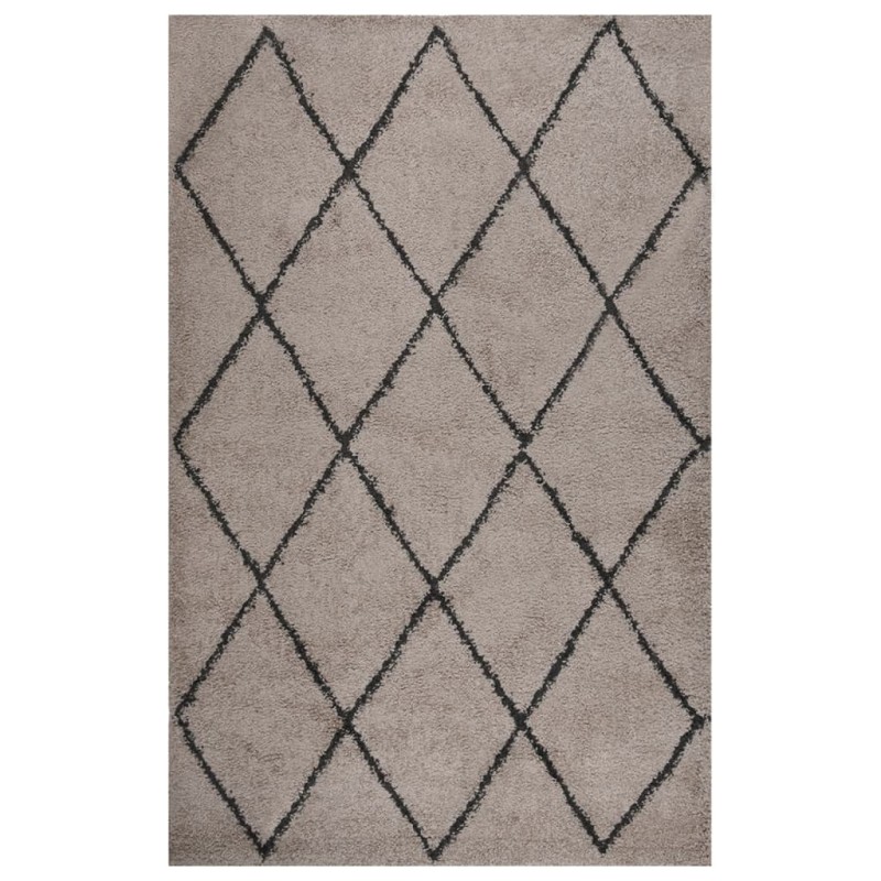 vidaXL Teppich Shaggy Hochflor Beige und Anthrazit 200x290 cm vidaXL Teppich Shaggy Hochflor Beige und Anthrazit 200x290 cm