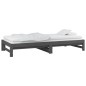 vidaXL Tagesbett Ausziehbar Grau 2x(80x200) cm Massivholz Kiefer vidaXL Tagesbett Ausziehbar Grau 2x(80x200) cm Massivholz Kiefer