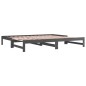 vidaXL Tagesbett Ausziehbar Grau 2x(80x200) cm Massivholz Kiefer vidaXL Tagesbett Ausziehbar Grau 2x(80x200) cm Massivholz Kiefer