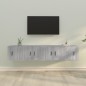 vidaXL 4-tlg. TV-Schrank-Set Grau Sonoma Holzwerkstoff vidaXL 4-tlg. TV-Schrank-Set Grau Sonoma Holzwerkstoff