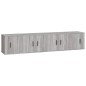 vidaXL 4-tlg. TV-Schrank-Set Grau Sonoma Holzwerkstoff vidaXL 4-tlg. TV-Schrank-Set Grau Sonoma Holzwerkstoff