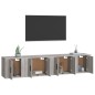 vidaXL 4-tlg. TV-Schrank-Set Grau Sonoma Holzwerkstoff vidaXL 4-tlg. TV-Schrank-Set Grau Sonoma Holzwerkstoff