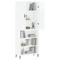 Highboard Hochglanz-Weiß 69,5x34x180 cm Holzwerkstoff Highboard Hochglanz-Weiß 69,5x34x180 cm Holzwerkstoff