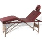 Massagetisch mit Holzrahmen, faltbar 4 Zonen Rot Massagetisch mit Holzrahmen, faltbar 4 Zonen Rot