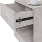 vidaXL Nachttische 2 Stk. mit Schublade Betongrau