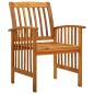 Garten-Essstühle 3 Stk. mit Kissen Massivholz Akazie Garten-Essstühle 3 Stk. mit Kissen Massivholz Akazie