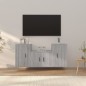 vidaXL 3-tlg. TV-Schrank-Set Grau Sonoma Holzwerkstoff vidaXL 3-tlg. TV-Schrank-Set Grau Sonoma Holzwerkstoff