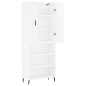 Highboard Hochglanz-Weiß 69,5x34x180 cm Holzwerkstoff Highboard Hochglanz-Weiß 69,5x34x180 cm Holzwerkstoff