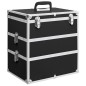 vidaXL Kosmetikkoffer 37x24x40 cm Schwarz Aluminium vidaXL Kosmetikkoffer 37x24x40 cm Schwarz Aluminium