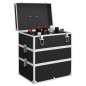 vidaXL Kosmetikkoffer 37x24x40 cm Schwarz Aluminium vidaXL Kosmetikkoffer 37x24x40 cm Schwarz Aluminium