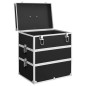 vidaXL Kosmetikkoffer 37x24x40 cm Schwarz Aluminium vidaXL Kosmetikkoffer 37x24x40 cm Schwarz Aluminium