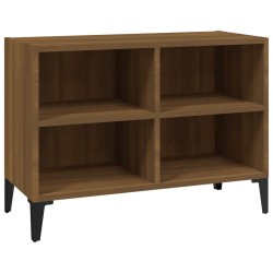 vidaXL TV-Schrank mit Metallbeinen Braun Eichen-Optik 69,5x30x50 cm