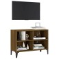 vidaXL TV-Schrank mit Metallbeinen Braun Eichen-Optik 69,5x30x50 cm vidaXL TV-Schrank mit Metallbeinen Braun Eichen-Optik 69,5x30x50 cm