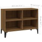 vidaXL TV-Schrank mit Metallbeinen Braun Eichen-Optik 69,5x30x50 cm vidaXL TV-Schrank mit Metallbeinen Braun Eichen-Optik 69,5x30x50 cm