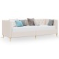 vidaXL Tagesbett USB Creme Stoff 90x200 cm vidaXL Tagesbett USB Creme Stoff 90x200 cm