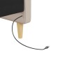 vidaXL Tagesbett USB Creme Stoff 90x200 cm vidaXL Tagesbett USB Creme Stoff 90x200 cm