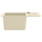 vidaXL Granitspüle Einzelbecken Beige vidaXL Granitspüle Einzelbecken Beige