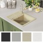 vidaXL Granitspüle Einzelbecken Beige vidaXL Granitspüle Einzelbecken Beige