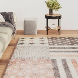 vidaXL Kinderteppich 200x290 cm Sternenmuster Rosa