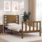 vidaXL Massivholzbett mit Kopfteil Honigbraun 100x200 cm vidaXL Massivholzbett mit Kopfteil Honigbraun 100x200 cm