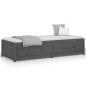 vidaXL Tagesbett Grau 90x190 cm Massivholz Kiefer vidaXL Tagesbett Grau 90x190 cm Massivholz Kiefer