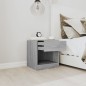 vidaXL Nachttische 2 Stk. mit Schublade Grau Sonoma vidaXL Nachttische 2 Stk. mit Schublade Grau Sonoma
