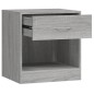 vidaXL Nachttische 2 Stk. mit Schublade Grau Sonoma vidaXL Nachttische 2 Stk. mit Schublade Grau Sonoma