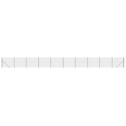 vidaXL Maschendrahtzaun mit Bodenhülsen Anthrazit 2x25 m