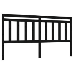 vidaXL Kopfteil Schwarz 186x4x100 cm Massivholz Kiefer