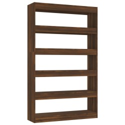 vidaXL Bücherregal/Raumteiler Braun Eichen-Optik 100x30x166 cm
