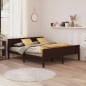vidaXL Massivholzbett Dunkelbraun Kiefer 200x200 cm vidaXL Massivholzbett Dunkelbraun Kiefer 200x200 cm