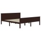 vidaXL Massivholzbett Dunkelbraun Kiefer 200x200 cm vidaXL Massivholzbett Dunkelbraun Kiefer 200x200 cm