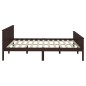 vidaXL Massivholzbett Dunkelbraun Kiefer 200x200 cm vidaXL Massivholzbett Dunkelbraun Kiefer 200x200 cm