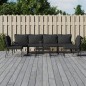 vidaXL 7-tlg. Garten-Lounge-Set mit Grauen Kissen Stahl vidaXL 7-tlg. Garten-Lounge-Set mit Grauen Kissen Stahl