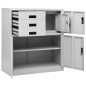 vidaXL Büroschrank Hellgrau 90x40x102 cm Stahl vidaXL Büroschrank Hellgrau 90x40x102 cm Stahl