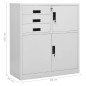 vidaXL Büroschrank Hellgrau 90x40x102 cm Stahl vidaXL Büroschrank Hellgrau 90x40x102 cm Stahl