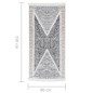 vidaXL Teppich Schwarz und Grau 80x150 cm Baumwolle vidaXL Teppich Schwarz und Grau 80x150 cm Baumwolle