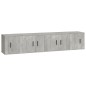 vidaXL 4-tlg. TV-Schrank-Set Betongrau Holzwerkstoff vidaXL 4-tlg. TV-Schrank-Set Betongrau Holzwerkstoff