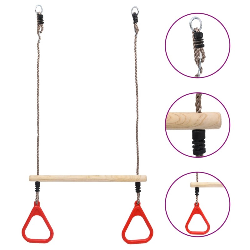 vidaXL Trapezschaukel mit Ringen vidaXL Trapezschaukel mit Ringen