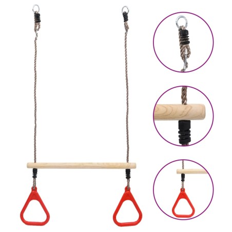 vidaXL Trapezschaukel mit Ringen 