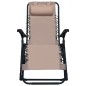 Klappbare Liegestühle 2 Stk. Taupe Textiline Klappbare Liegestühle 2 Stk. Taupe Textiline