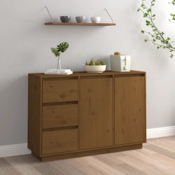 vidaXL Sideboard Honigbraun 111x34x75 cm Massivholz Kiefer