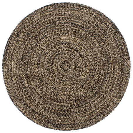vidaXL Teppich Handgefertigt Jute Schwarz und Braun 240 cm